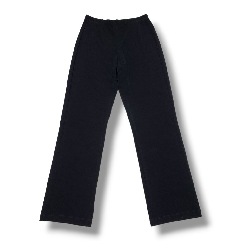 Chicos Travelers Straight Pants Womens Small Black High Rise Pull On HEMMED